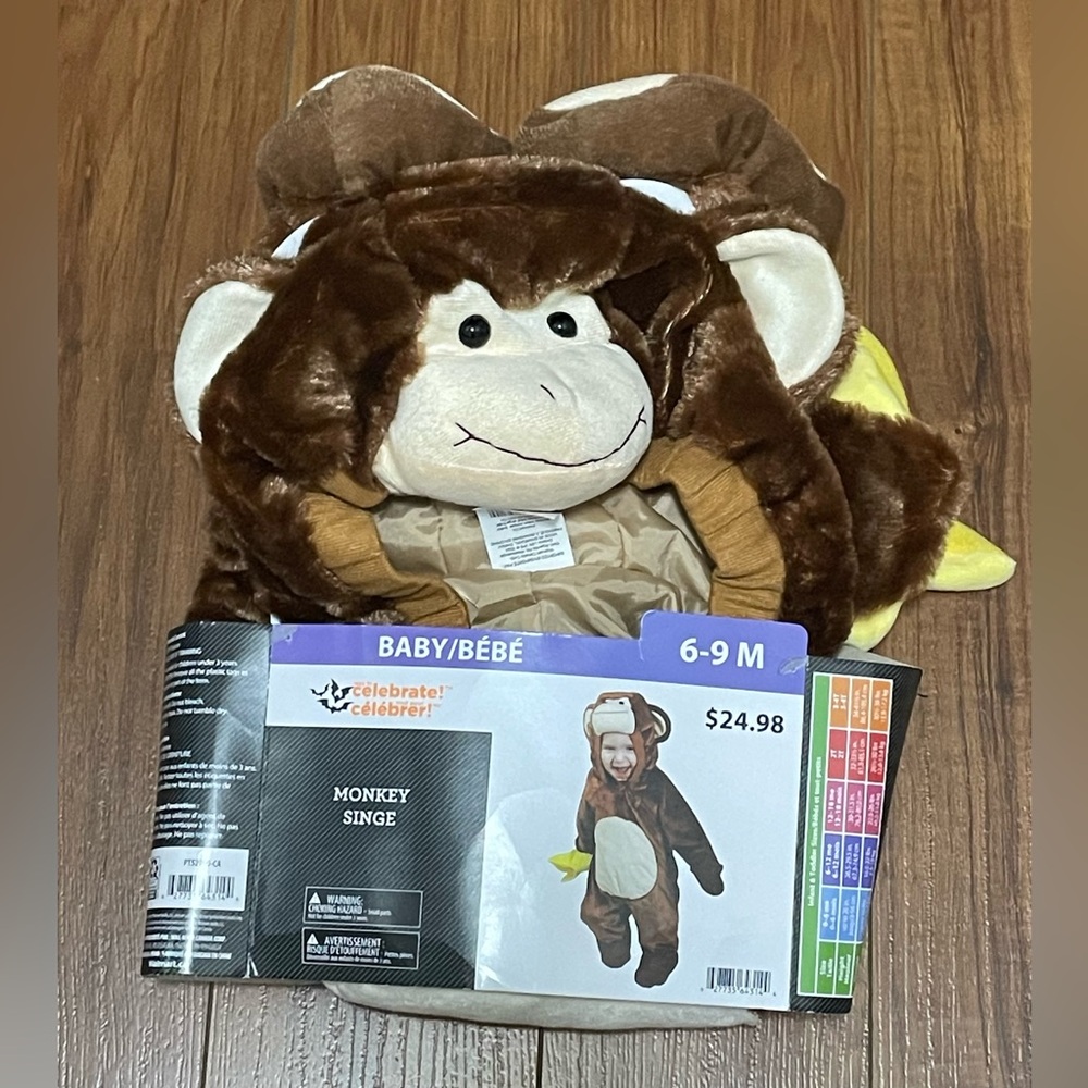 🆕 Baby Monkey Halloween Costume 6-9M